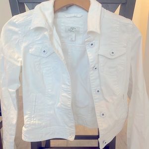 White jean jacket (LOFT)
